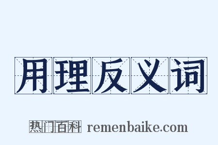 用理反义词是什么意思的图片